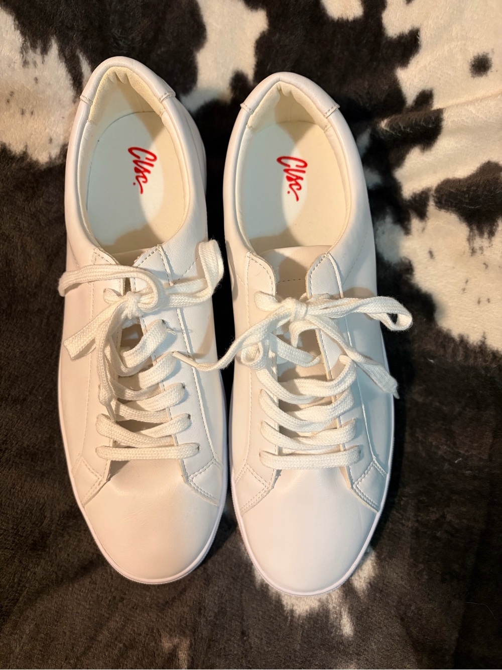 White Lace-Up Sneakers with Cushioned Insole by